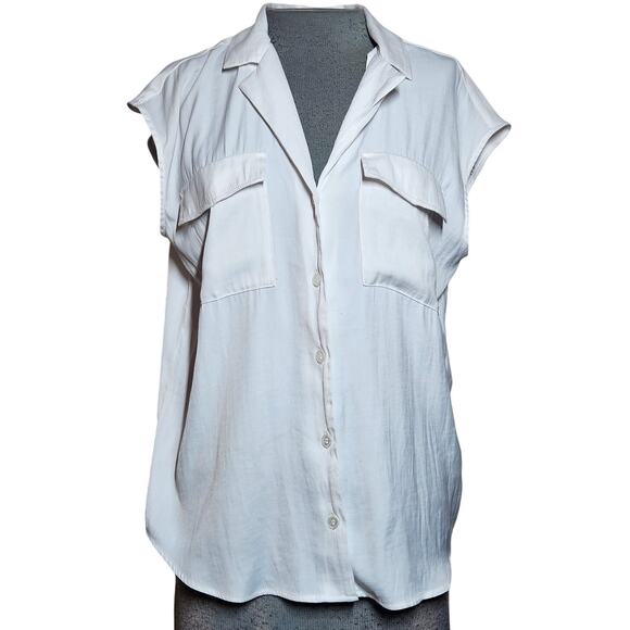 Banana Republic Sleeveless Button Up Blouse Size Medium - Picture 1 of 4